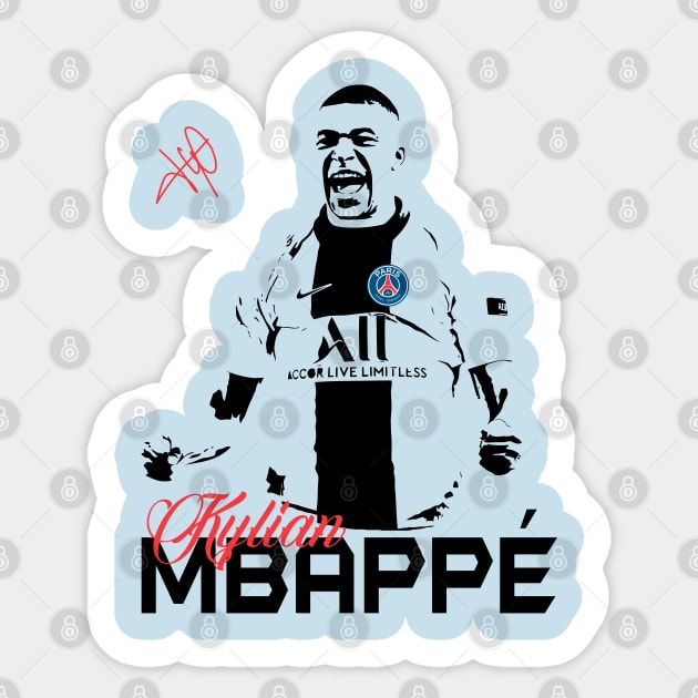 Kylian Mbappe t shirt Sticker by MarCreative